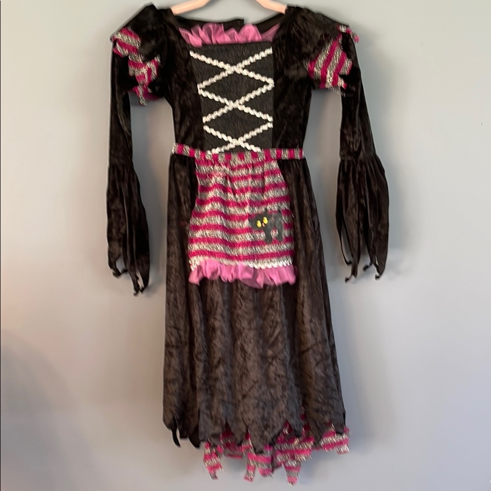 Pink and Black Kids Pirate Costume